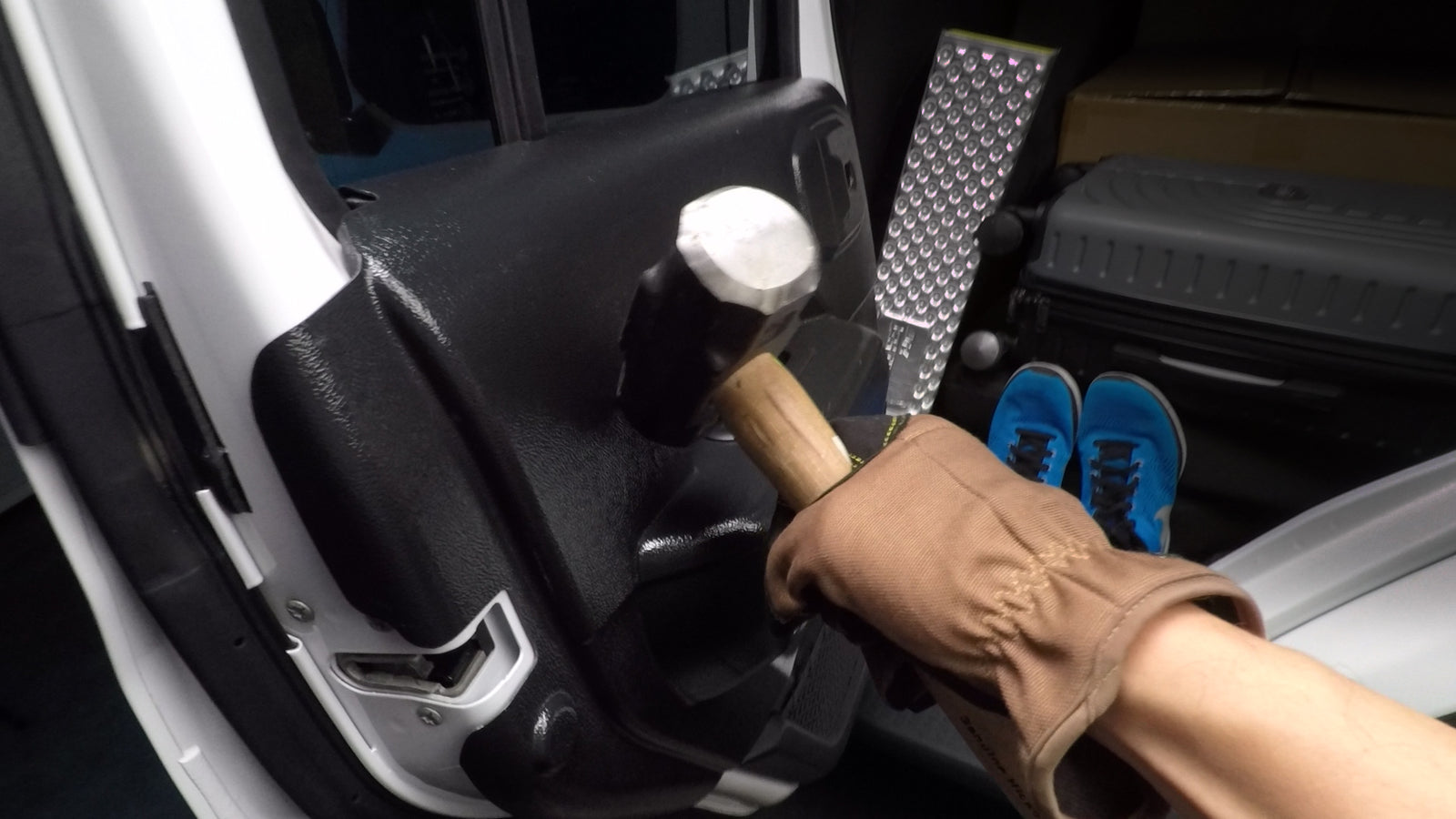 Hard plastic shields that slide over your car's interior rear doors to protect them from bumps, scratches and tears from anything you carry in your backseat. 